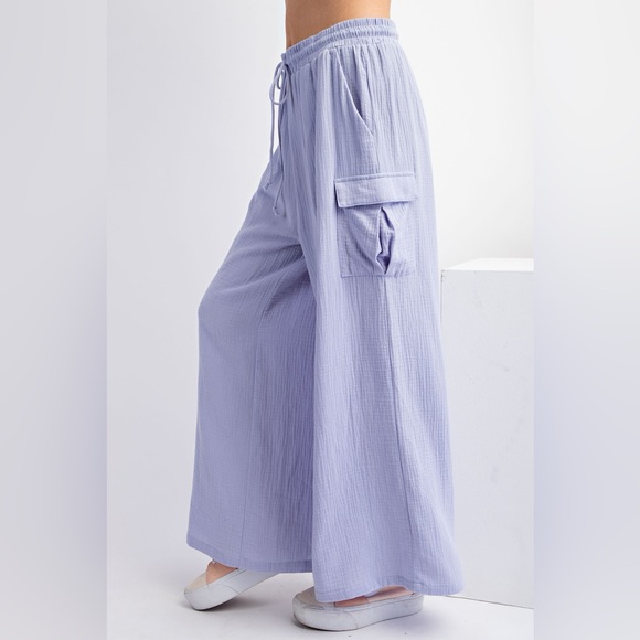 Easel Dusty Blue Gauze Cargo - Picture 3 of 3